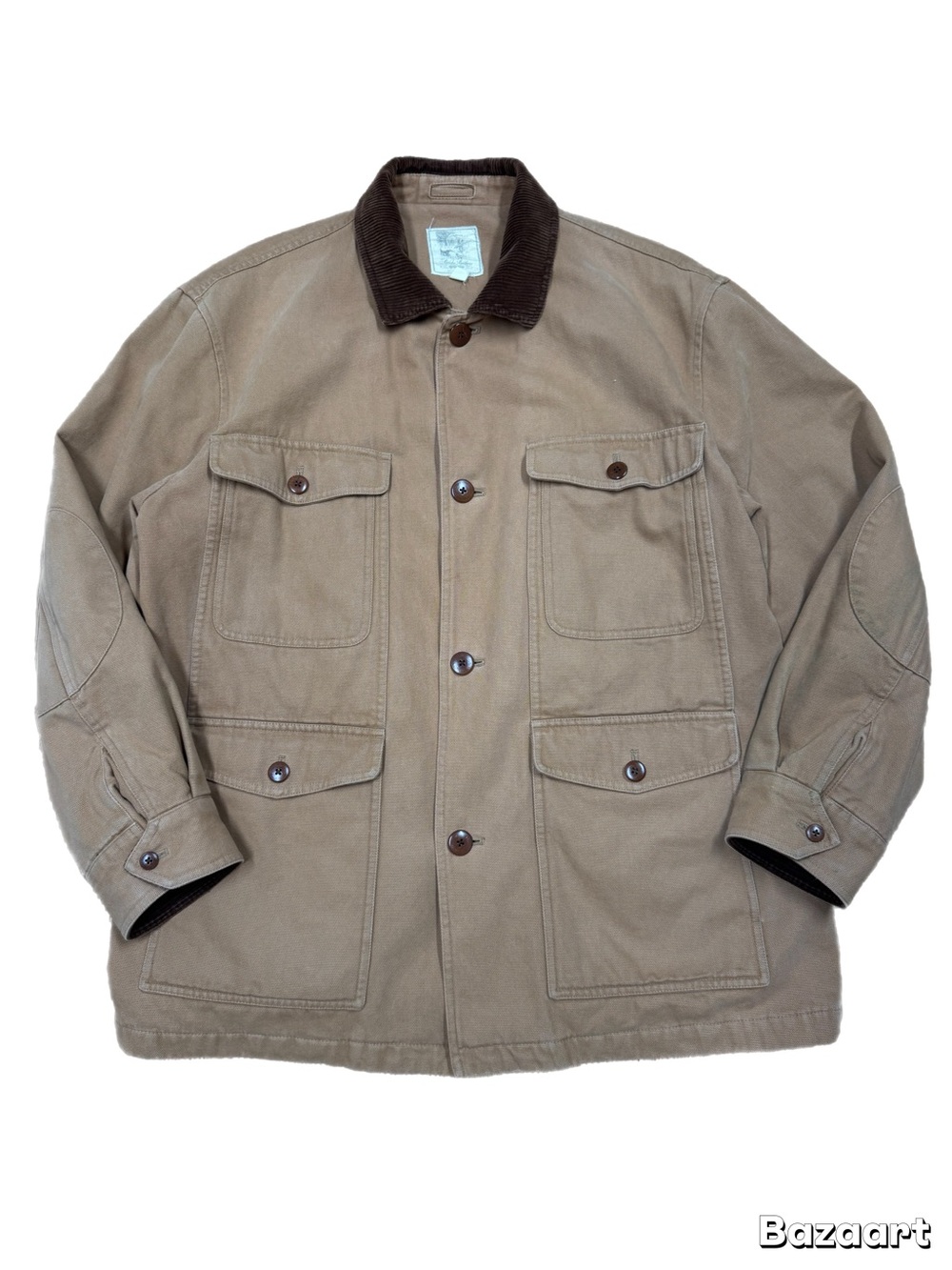 Vintage Brooks Brothers Cotton Field Chore Jacket Hunting Corduroy Collar Large